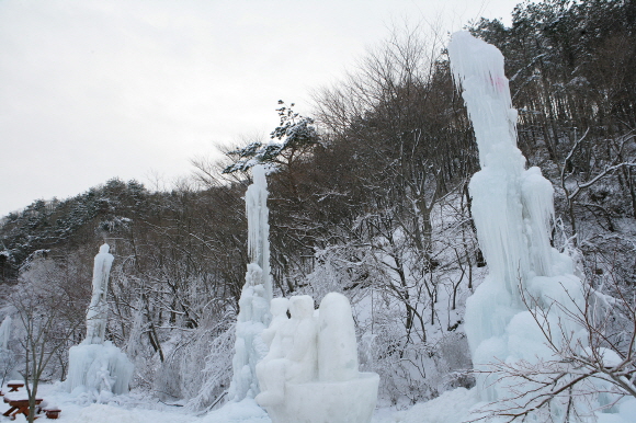 대둔산 논산 수락계곡 얼음축제 팡파르