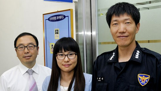예산경찰서 수사지원팀 김태선 팀장과 안명수 경장, 이의식 경사(왼쪽부터). 