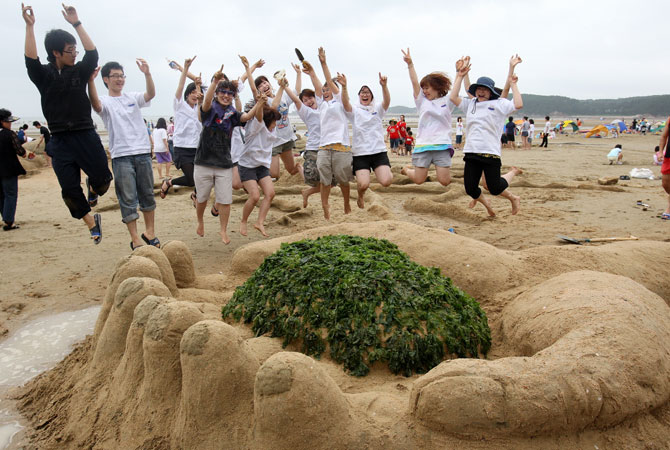 7월25일 몽상포에서 모래조각 페스티벌