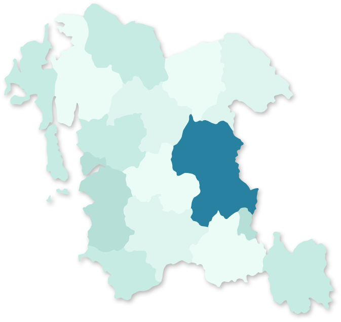 충청남도 공주 지역 활성화 지도